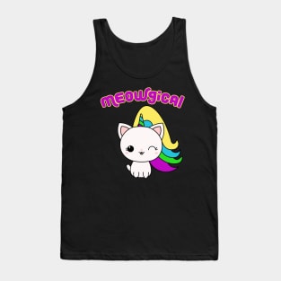 Meowgical Unicorn Magical Cat Tank Top